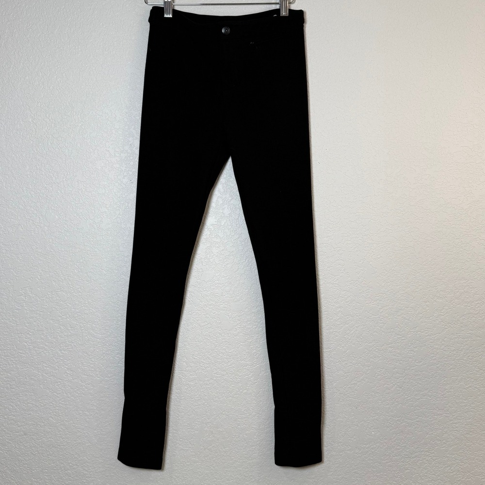 Vince Black Skinny Leggings Stretch Pants Size 2 Zip Pocket Modern